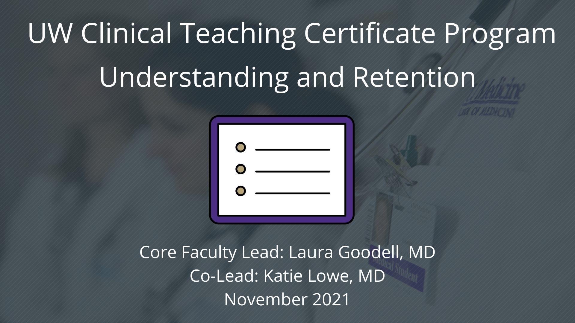 Understanding and Retention