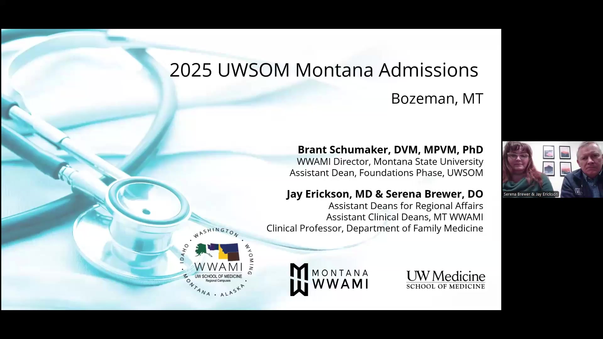 E25 Montana WWAMI Admissions Presentation